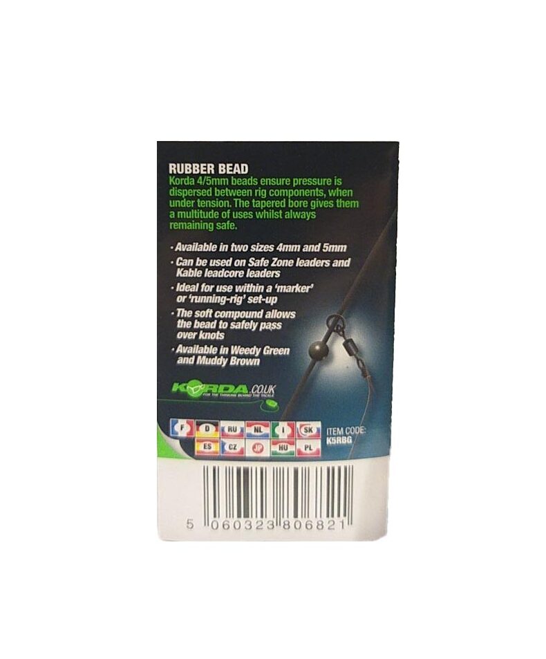 Бусина резиновая Korda Safe Zone Rubber Bead 5мм Gravel K5RBG — фото 2 — CARPshop