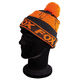 Шапка с помпоном FOX Black & Orange Lined Bobble