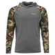 Термофутболка с капюшоном SIMMS SolarFlex Hoody Woodland Camo/Carbon Heather, Размер: M Термофутболка с капюшоном SIMMS SolarFlex Hoody Woodland Camo/Carbon Heather, Размер: M