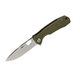 Нож HONEY BADGER Flipper D2 с зелёной рукоятью, Размер: Large 