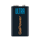 Батарейка GoPower ULTRA Крона 6LR61 BL1 Alkaline 9V, изображение 2