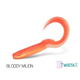 Твистер DELPHIN TWISTA-X Eeltail UVs / 15cm / BLOODY MILION - 5шт.