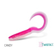 Твистер DELPHIN TWISTA-X Eeltail UVs / 6cm / CANDY - 5шт.