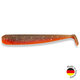 Твистер IRON CLAW Moby Softbaits LONG SHAD 2.0 UV Non Toxic / 11.5cm / Motoroil Orange