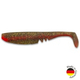 Виброхвост IRON CLAW Moby Softbaits RACKER SHAD UV Non Toxic / 22cm / Motoroil Japan Red Innercore
