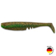 Виброхвост IRON CLAW Moby Softbaits RACKER SHAD UV Non Toxic / 12.5cm / Motoroil Chartreuse Innercore Luminous