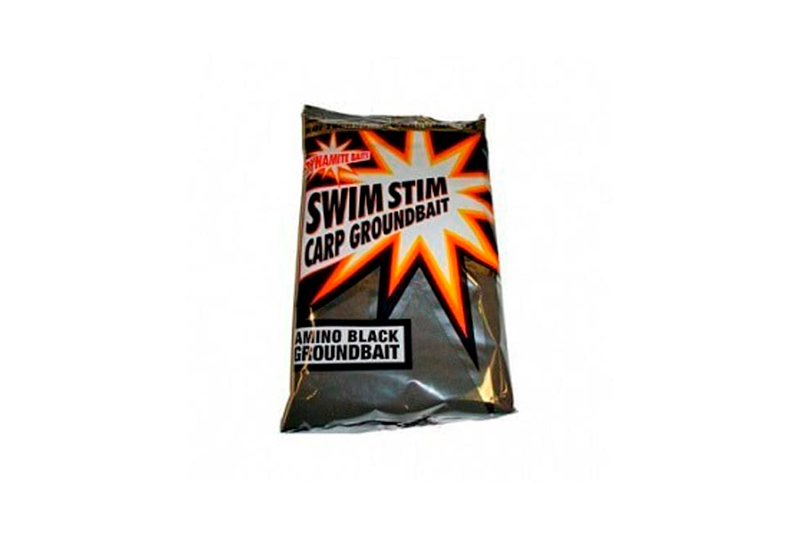 Сыпучая прикормка Dynamite Baits Swim Stim Carp Groundbait Amino Black (амино черная) 900g