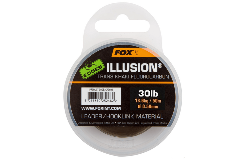 Флюрокарбон FOX Illusion Trans Khaki EDGES 50m, Диаметр: 0.50 мм, Тест: 30.00 lb