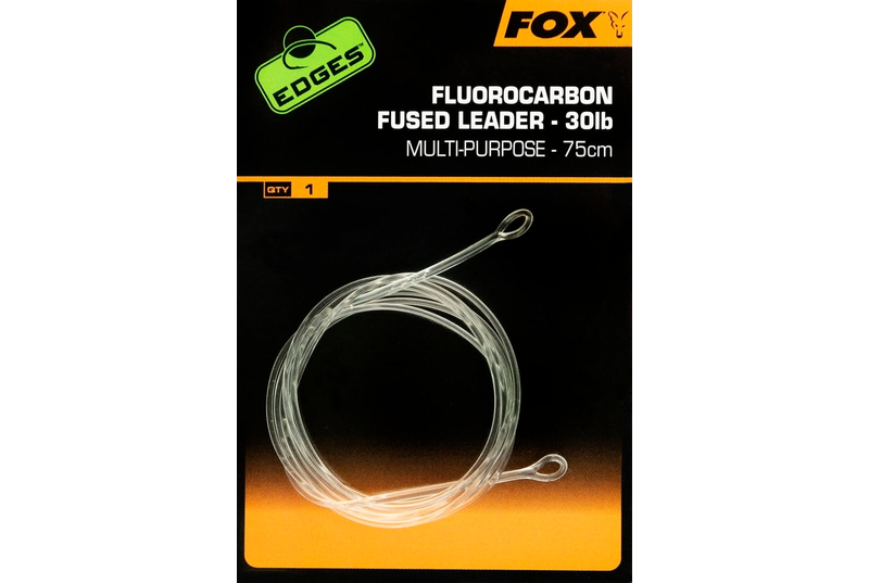 Флюрокарбоновый лидер FOX Edges Fluorocarbon Fused Leader 30lb, Длина: 75 см
