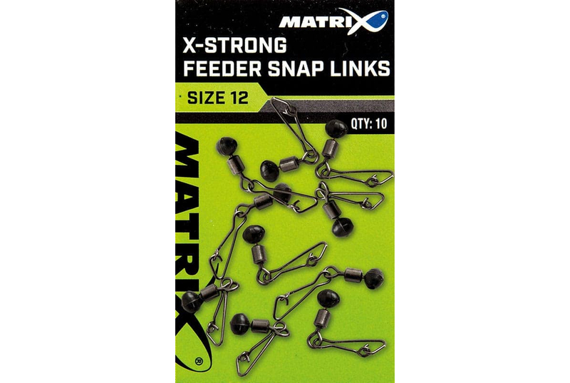 Отбойник с карабином Matrix X-Strong Feeder Bead Snap Links, Размер: 10