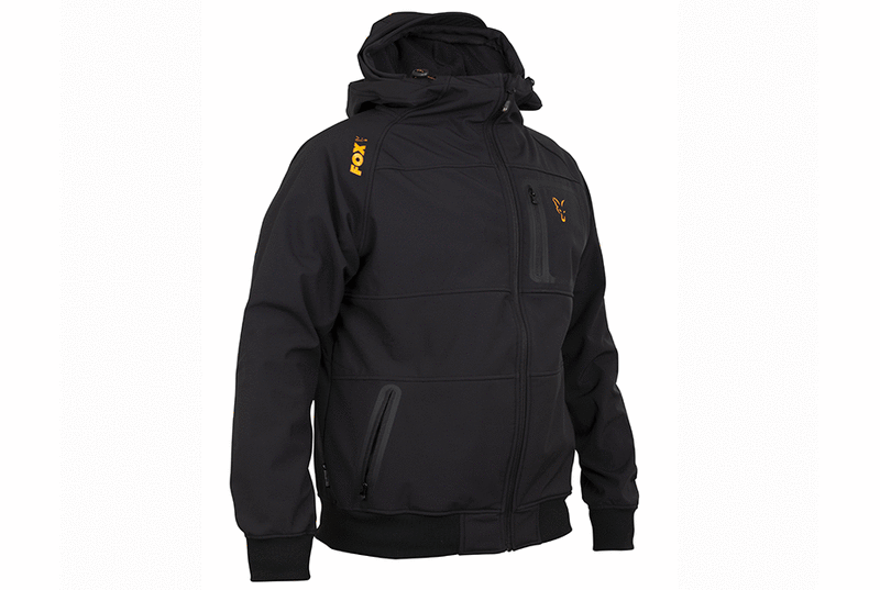 Непродуваемая куртка с капюшоном FOX Collection Orange & Black Shell Hoodie, Размер: XXXL