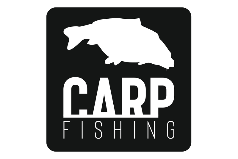 Наклейка CARP fishing черная квадратная