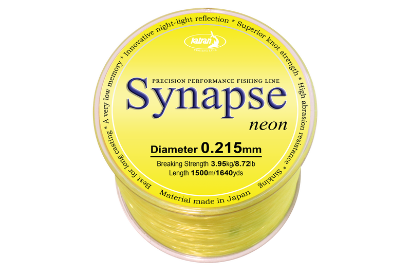 Леска карповая Katran Synapse Neon, Диаметр лески: 0,215 мм, Размотка: 1500 м