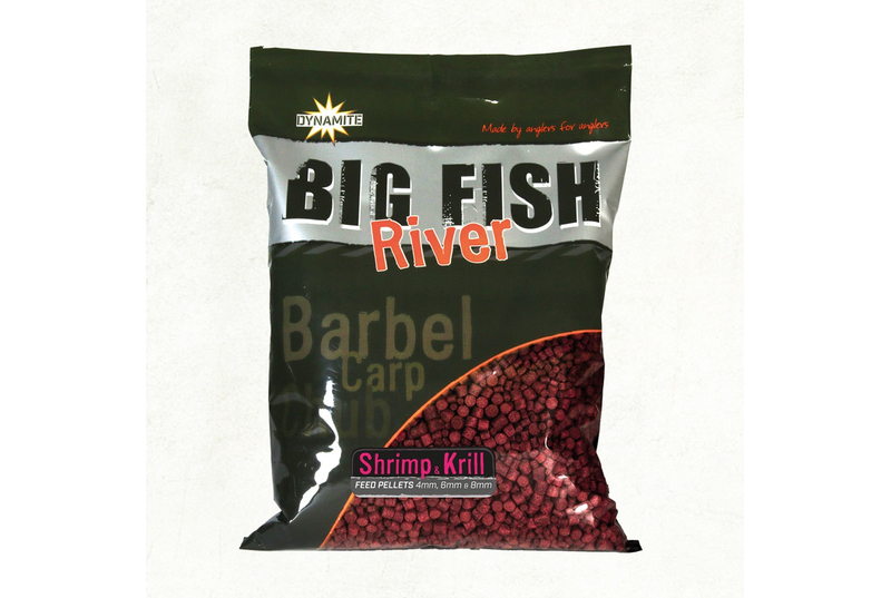Пеллетс Dynamite Baits Big Fish River Pellets Shrimp & Krill (креветки и криль) 1.8kg