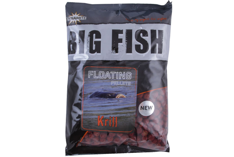 Пеллетс плавающий Dynamite Baits Big Fish Krill Floating Pellets (криль)