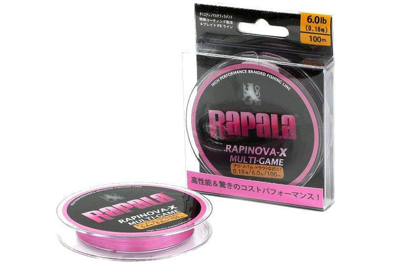 Леска плетёная Rapinova-X Multi Game 150м розовая, Диаметр: 0,12 мм