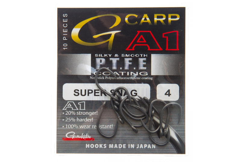 Крючки Gamakatsu A1 G-CARP SUPER SNAG PTFE, Размер: 8