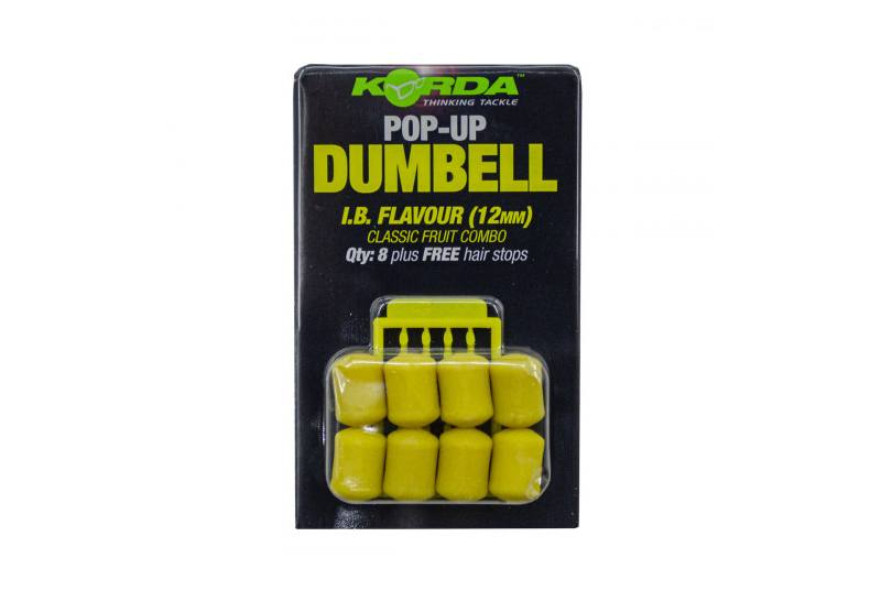 Имитационная плавающая приманка Korda Pop-Up Dumbell I.B. Yellow (фрукты), Диаметр: 8 мм