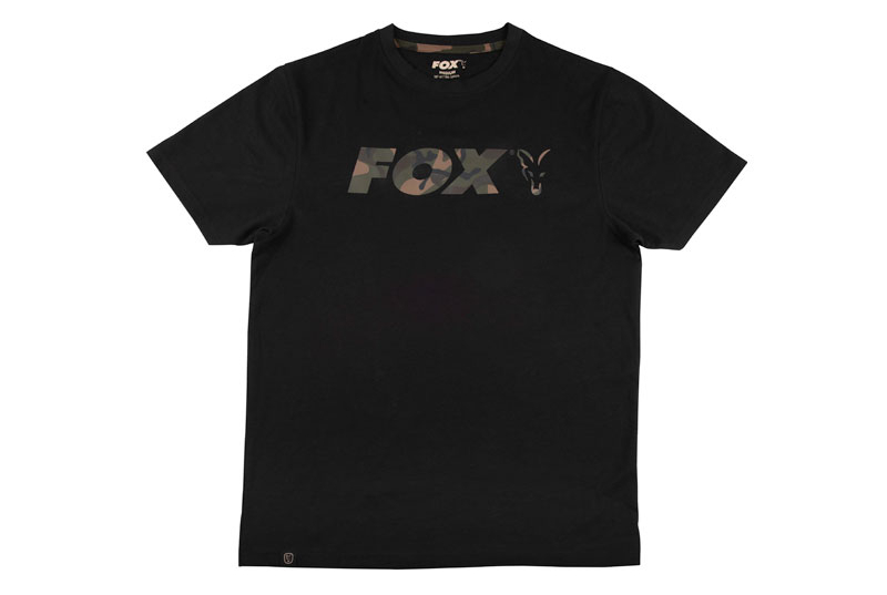 Футболка FOX Black/Camo Chest Print T-Shirt, Размер: M