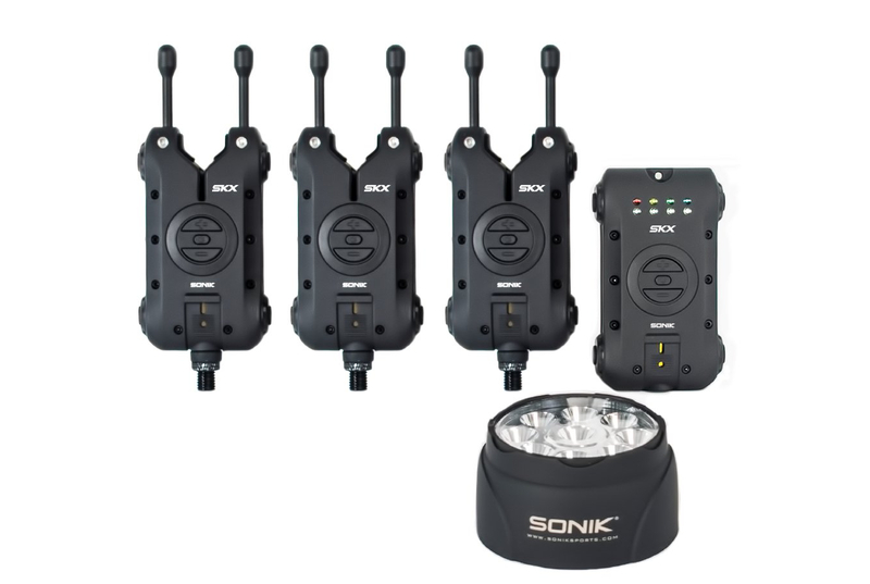 Комплект сигнализаторов с пейджером и лампой SONIK SKX 3+1 Set + Bivvy Lamp