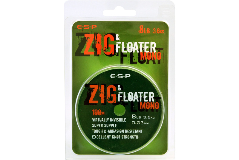 Леска нейтральной плавучести ESP ZIG & FLOATER Mono Clear, Тест: 10.00 lb, Диаметр лески: 0.26 мм