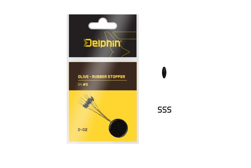 Стопоры для поплавков DELPHIN Olive Rubber Stopper, Размер: SSS