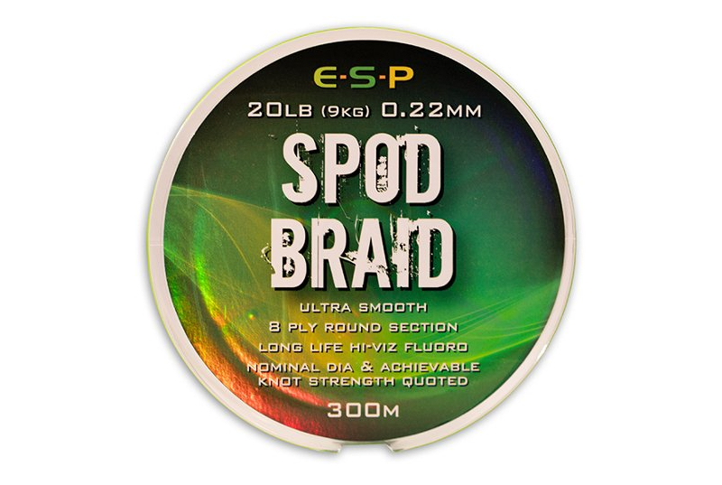 Леска плетеная для спода ESP SPOD Braid Hi-Viz Fluoro Green