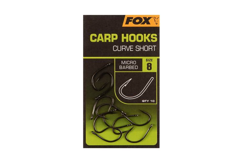 Крючки FOX Carp Hooks Curve Shank Short, Размер крючка: № 8