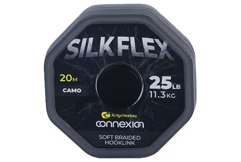 Поводковый материал Ridge Monkey Connexion SilkFlex Soft Braid, Разрывная нагрузка: 25 lb – 11.3 кг