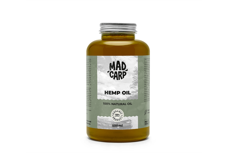 Натуральное конопляное масло Mad Carp Baits HEMP OIL, Объём: 500 мл