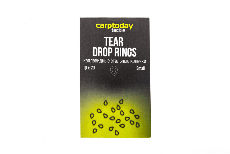 Стальные колечки каплевидные Carptoday Tackle Tear Drop Rings, Размер: Small