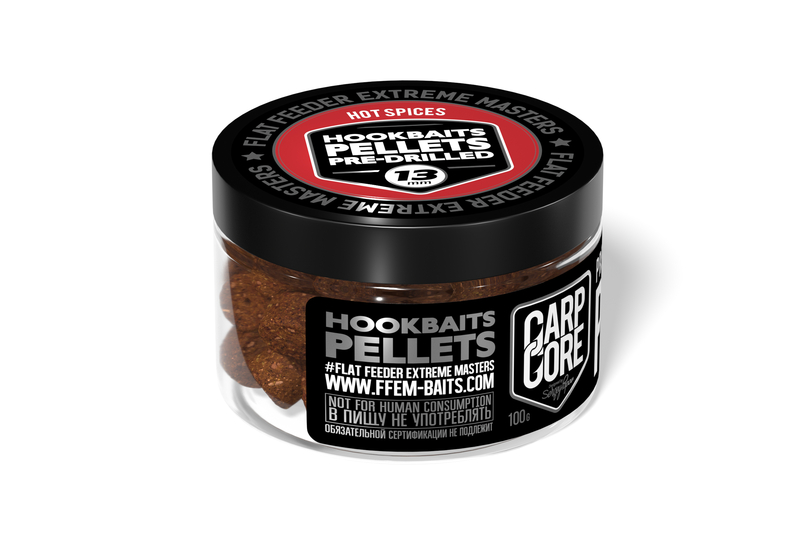 Пеллетс насадочный FFEM Hookbaits Pellets Hot Spices (Острые Специи), Диаметр: 10 мм