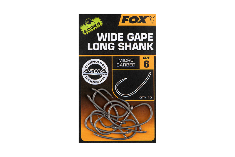 Крючки FOX Super Wide Gape Long Shank EDGES, Размер крючка: № 6