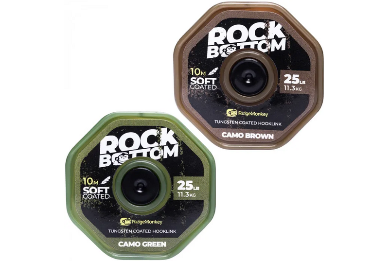 Поводковый материал Ridge Monkey Rock Bottom Tungsten Coated Soft, Цвет: Camo Green