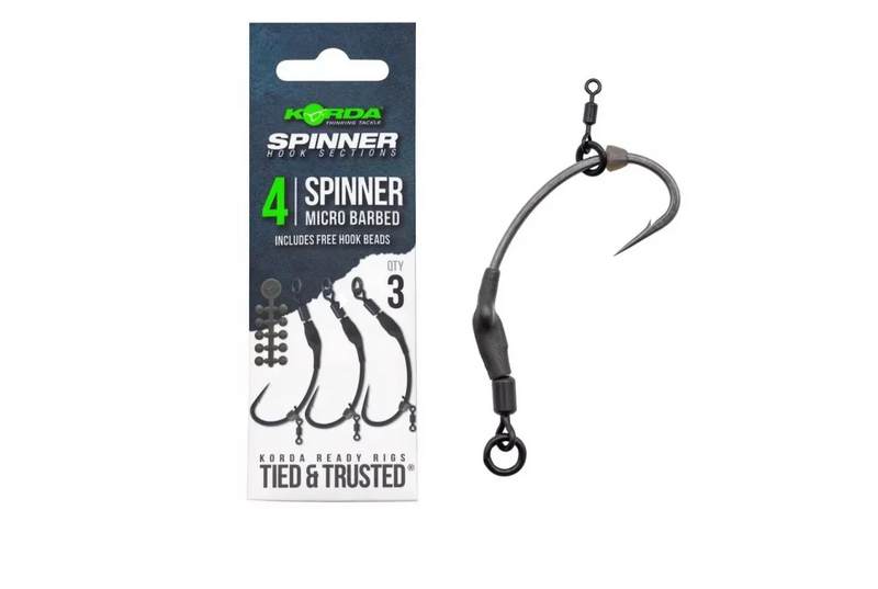 Готовая оснастка KORDA Spinner Hook Sections Micro Barbed, Размер крючка: № 5