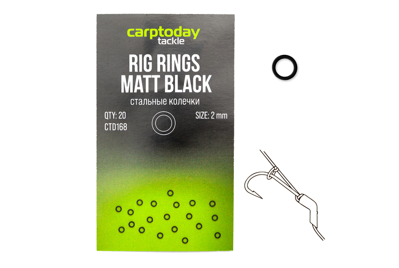 Стальные колечки круглые Carptoday Tackle Rig Rings, Внешний диаметр: 2.0 мм