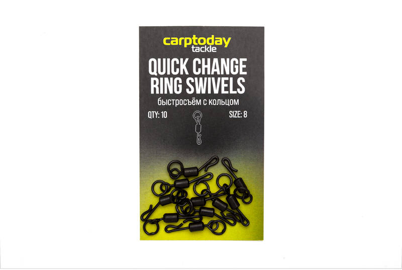 Быстросъёмы с кольцом Carptoday Tackle Quick Change Ring Swivels, Размер: 8