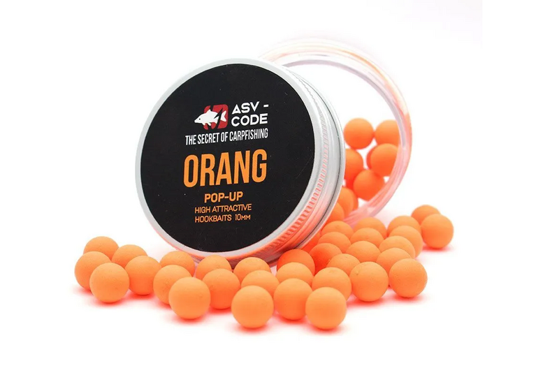Плавающие бойлы ASV-CODE Pop-Up Orange (Цитрус) 10 мм