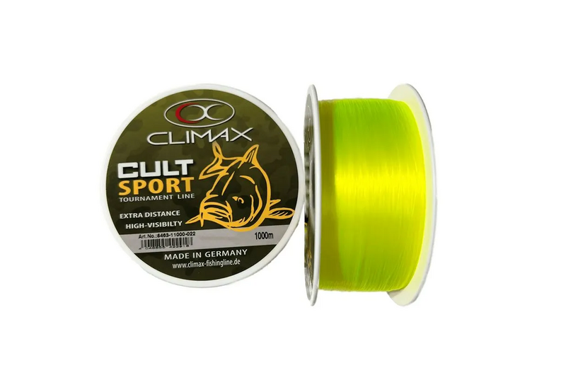 Леска Climax Cult Sport Yellow (желтая) 1000m, Диаметр лески: 0.25 мм