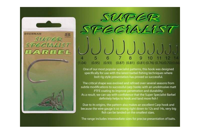 Super Specialist Barbel Hooks крючки, Размер крючка: №10