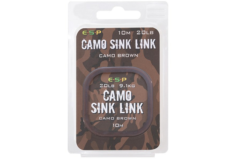 Поводковый материал E-S-P CAMO SINK LINK Camo Brown / 20lb / 10m