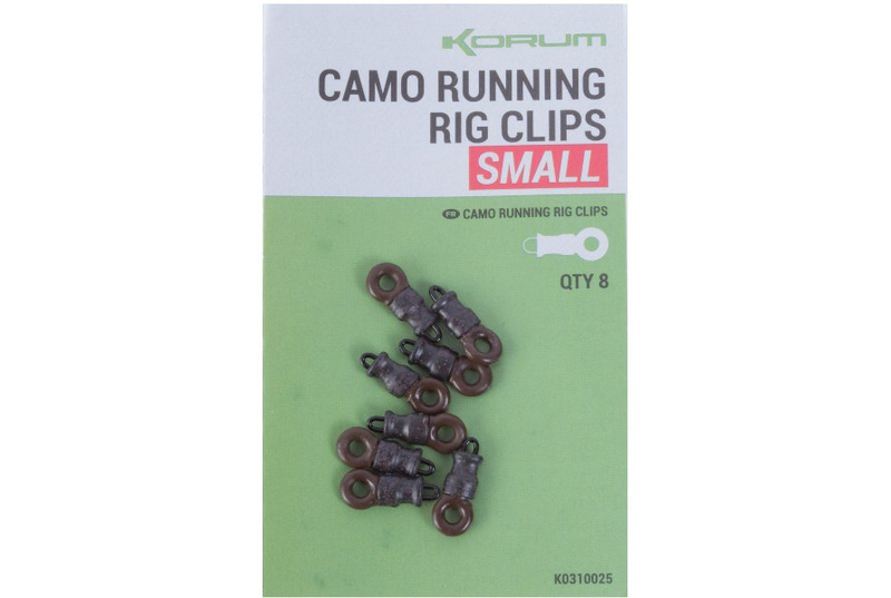 Кольцо с застежкой KORUM Camo Running Rig Clips - SMALL / 8шт.