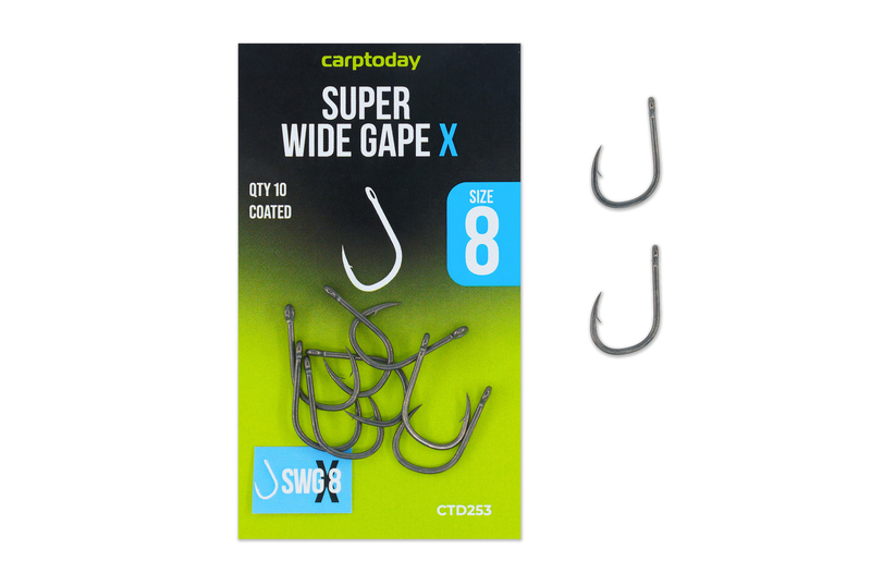 Крючки карповые Carptoday Super Wide Gape X, Размер крючка: № 8