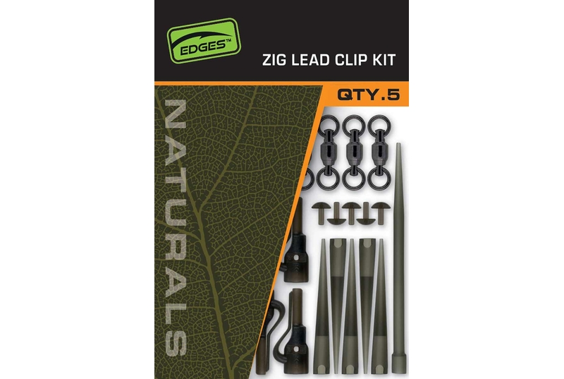 Набор для зиг-рига с безопасной клипсой FOX Naturals Zig Lead Clip Kit EDGES