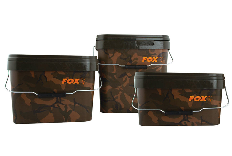 Ведро FOX Camo Square Buckets :: пластиковое с крышкой, Объём: 10 литров