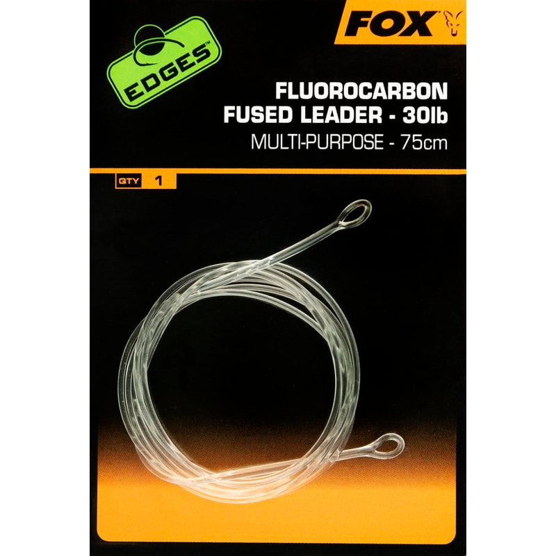 Флюрокарбоновый лидер FOX Edges Fluorocarbon Fused Leader 30lb, Длина: 75 см
