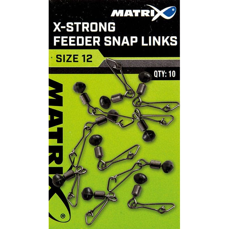 Отбойник с карабином Matrix X-Strong Feeder Bead Snap Links, Размер: 10