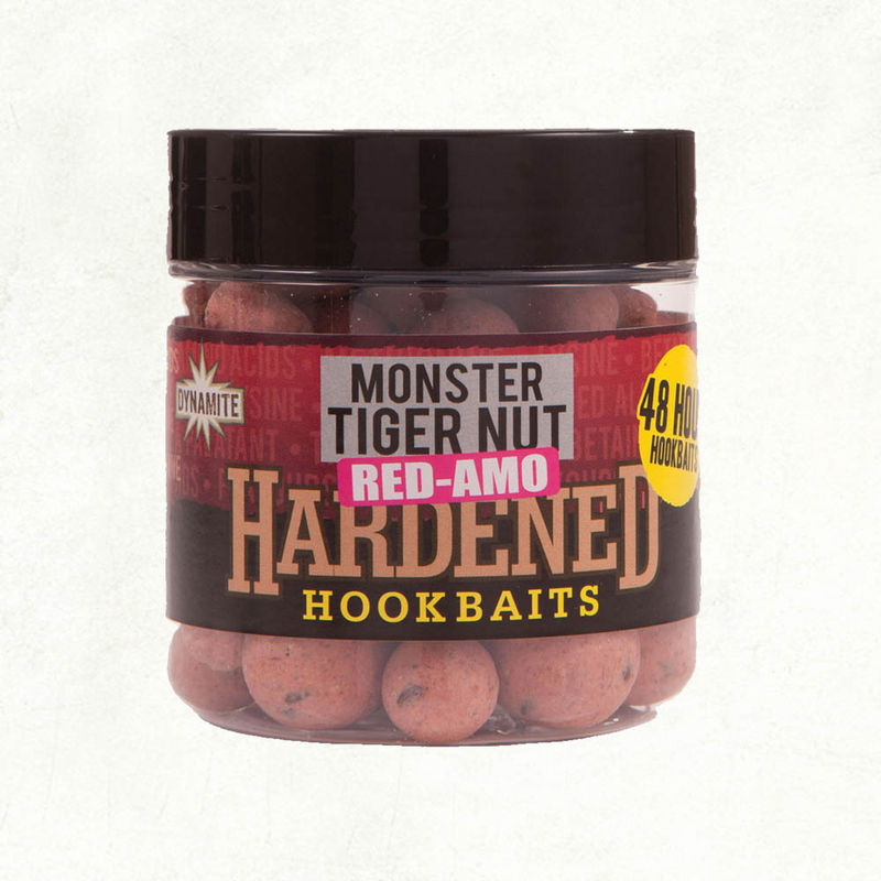 Насадочные тонущие бойлы Dynamite Baits Monster Tiger Nut Red-Amo Hardened Hookbaits 15mm, 20mm & Dumbells
