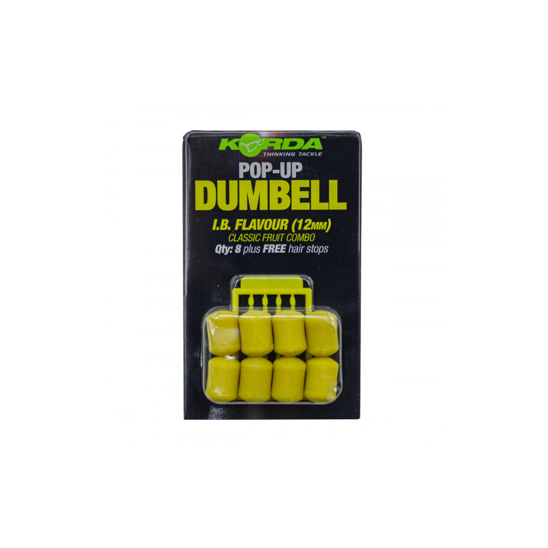 Имитационная плавающая приманка Korda Pop-Up Dumbell I.B. Yellow (фрукты), Диаметр: 12 мм