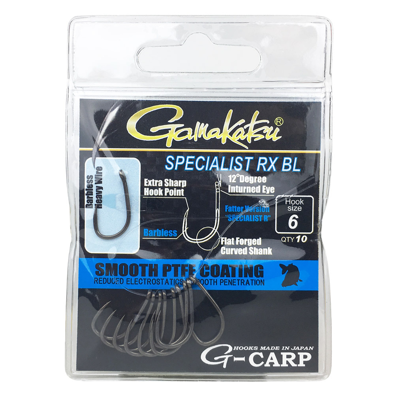 Крючки Gamakatsu G-CARP SPECIALIST RX BL, Размер: 8